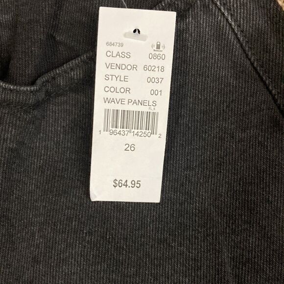 NWT Pacsun Eco Black Wave Panels High Waisted Bootcut Jeans Size 26 - Picture 11 of 15